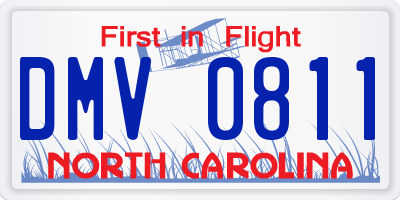 NC license plate DMV0811