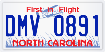 NC license plate DMV0891
