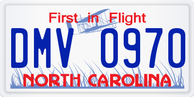 NC license plate DMV0970