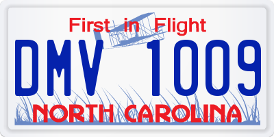 NC license plate DMV1009