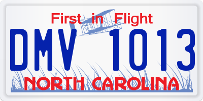 NC license plate DMV1013