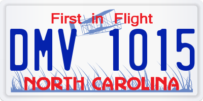 NC license plate DMV1015