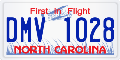 NC license plate DMV1028