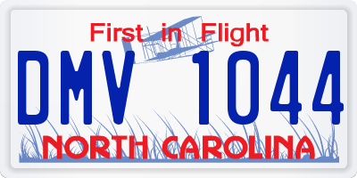 NC license plate DMV1044