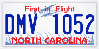 NC license plate DMV1052