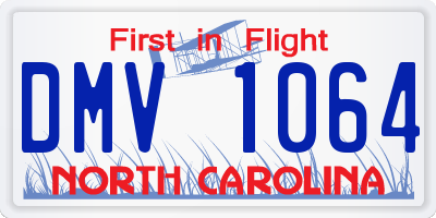 NC license plate DMV1064