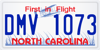 NC license plate DMV1073