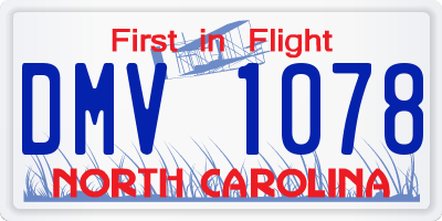 NC license plate DMV1078