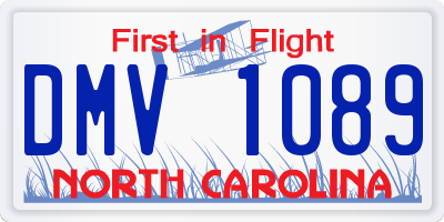 NC license plate DMV1089