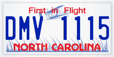 NC license plate DMV1115