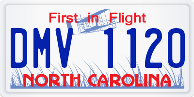NC license plate DMV1120