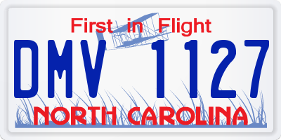 NC license plate DMV1127