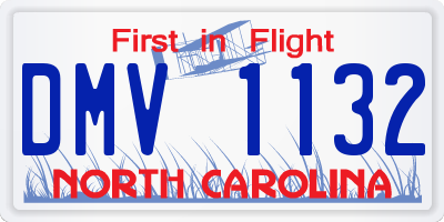 NC license plate DMV1132