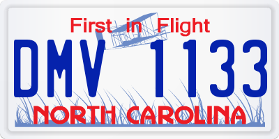 NC license plate DMV1133