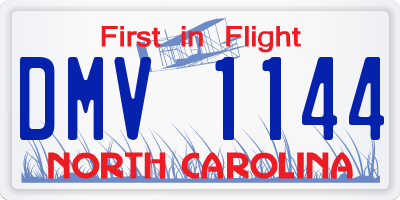 NC license plate DMV1144