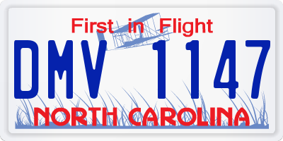 NC license plate DMV1147