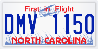 NC license plate DMV1150