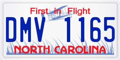 NC license plate DMV1165