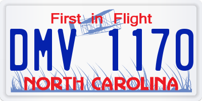 NC license plate DMV1170