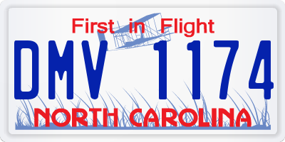 NC license plate DMV1174
