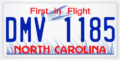 NC license plate DMV1185