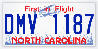 NC license plate DMV1187