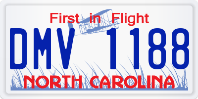 NC license plate DMV1188