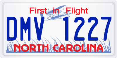 NC license plate DMV1227