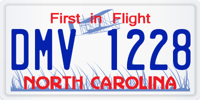 NC license plate DMV1228