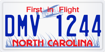 NC license plate DMV1244