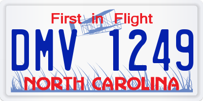 NC license plate DMV1249