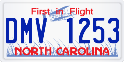 NC license plate DMV1253