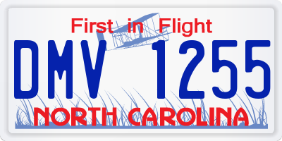 NC license plate DMV1255