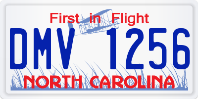 NC license plate DMV1256