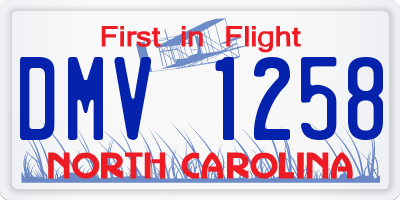 NC license plate DMV1258
