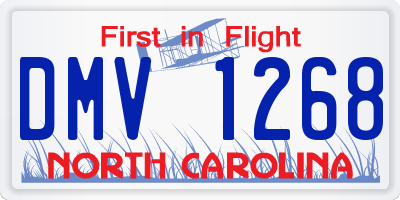 NC license plate DMV1268