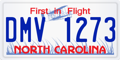 NC license plate DMV1273