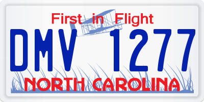 NC license plate DMV1277