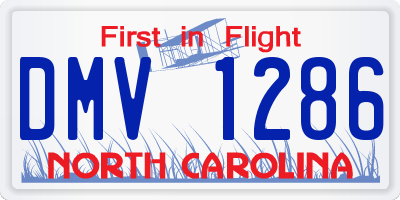 NC license plate DMV1286