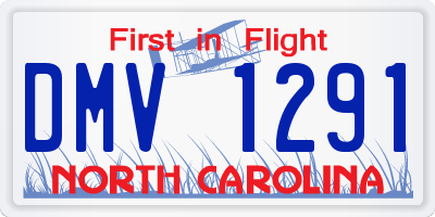 NC license plate DMV1291