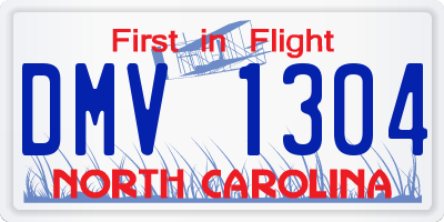 NC license plate DMV1304