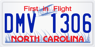 NC license plate DMV1306