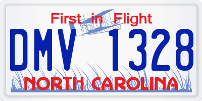 NC license plate DMV1328
