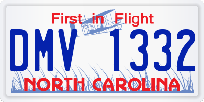 NC license plate DMV1332