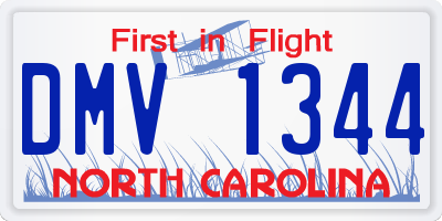 NC license plate DMV1344