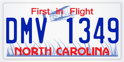 NC license plate DMV1349