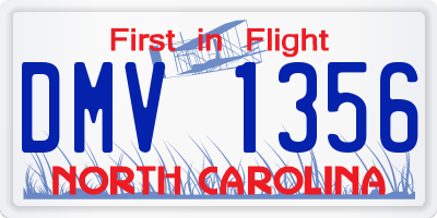 NC license plate DMV1356