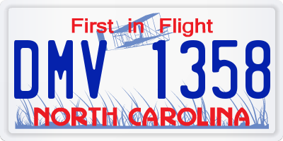NC license plate DMV1358