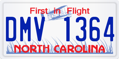 NC license plate DMV1364