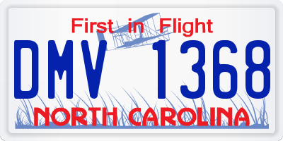 NC license plate DMV1368